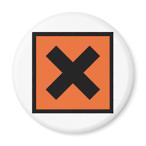 x chemist toxic sign magnets