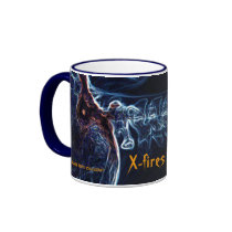 "X-fire's rock!" mug