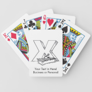 x for xylophone outline deck of cards