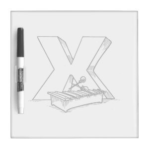 x for xylophone outline dry erase whiteboards
