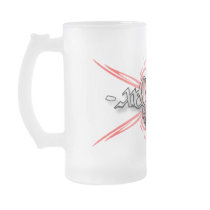 -x Frosted Mug 001 -  Tribal Skulls