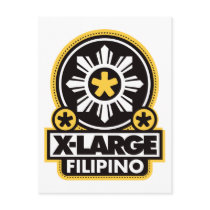 X-Large Filipino - Black postcards by visualnewbie X-Large Filipino - Black postcards