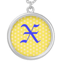 X LETTER ON HONEYCOMB NECKLACES