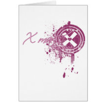 X Marks The Spot - Pink Greeting Card