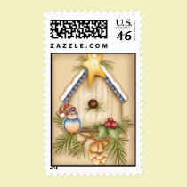 X-Mas Birdie postage
