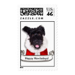 X-Mas Dog Happy Howladays! postage
