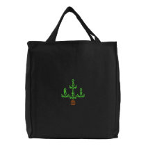 X-Mas Tree embroidered bags