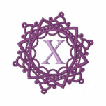 X Monogram Snowflake embroidered womens shirt