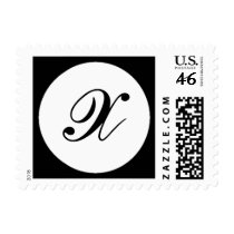 X Monogram Wedding Postage Stamp
