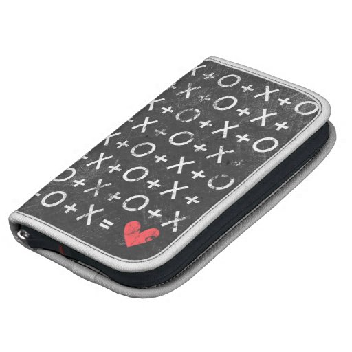 X + O Equals Heart (Love) Smartphone Folio Folio Planners