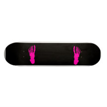 X-ray Bone Foot Skeleton Pink Skate Boards