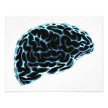 X-RAY BRAIN SIDE VIEW BLUE CUSTOM INVITE