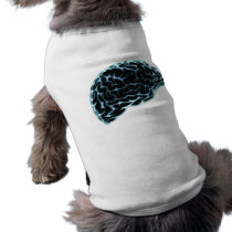 X-RAY BRAIN SIDE VIEW BLUE PET SHIRT