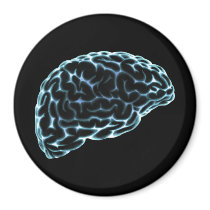 X-RAY BRAIN SIDE VIEW BLUE FRIDGE MAGNET