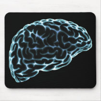 X-RAY BRAIN SIDE VIEW BLUE MOUSEPADS