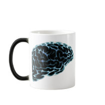 X-RAY BRAIN SIDE VIEW BLUE MUG