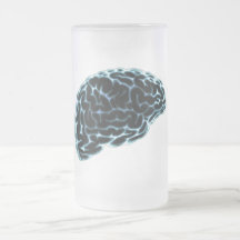 X-RAY BRAIN SIDE VIEW BLUE MUG
