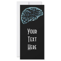 X-RAY BRAIN SIDE VIEW BLUE rack cards