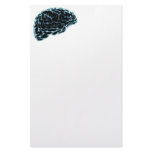 X-RAY BRAIN SIDE VIEW BLUE stationery