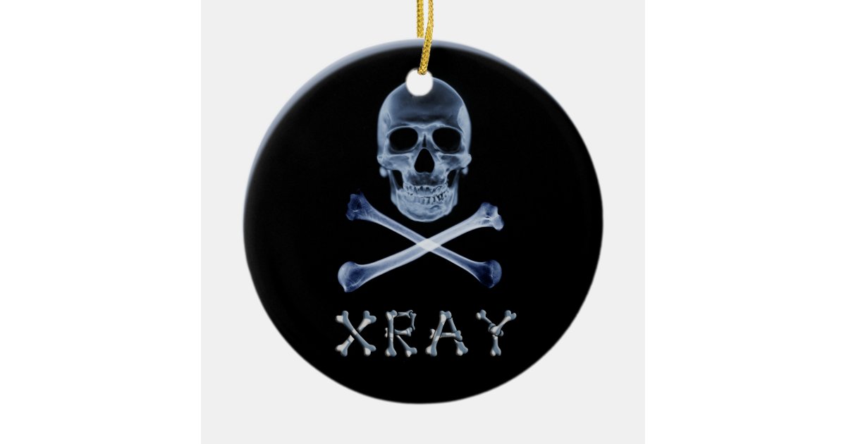 XRAY CHRISTMAS ORNAMENT SKULL & CROSS BONES  Zazzle