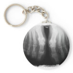 X-Ray Feet Human Skeleton Bones Black & White keychains