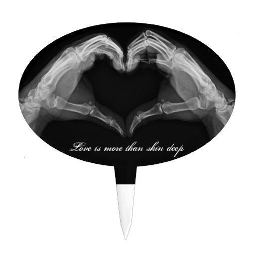 XRay Heart Love Cake Topper Zazzle