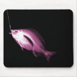 X-RAY HOOK FISH BLACK & PINK MOUSEPADS