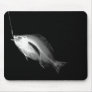 X-RAY HOOK FISH BLACK & WHITE MOUSE PAD