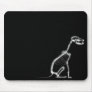 X-RAY PUPPY DOG SKELETON SITTING - B&W MOUSEPADS