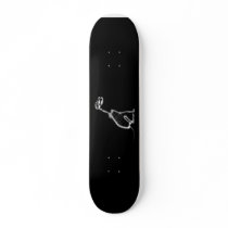X-RAY PUPPY DOG SKELETON SITTING - B&W SKATE BOARD DECKS