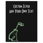 X-RAY PUPPY DOG SKELETON SITTING - GREEN FLYERS