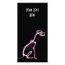 X-RAY PUPPY DOG SKELETON SITTING - PINK PHOTO GREETING CARD