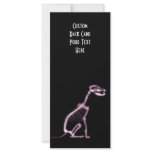 X-RAY PUPPY DOG SKELETON SITTING - PINK FULL COLOR RACK CARD