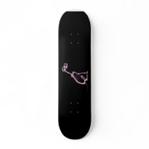 X-RAY PUPPY DOG SKELETON SITTING - PINK SKATE BOARD DECKS