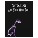 X-RAY PUPPY DOG SKELETON SITTING - PURPLE FLYERS