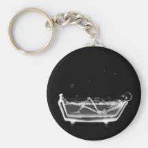 X-Ray Skeleton B&W Bath Time Key Chains