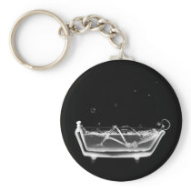 X-Ray Skeleton B&W Bath Time Key Chains