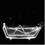 X-Ray Skeleton B&W Bath Time photo sculptures