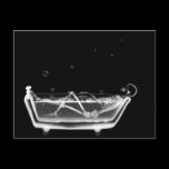 X-Ray Skeleton B&W Bath Time Postcards
