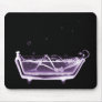 X-Ray Skeleton B&W Bath Time Purple Mousepad