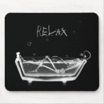 X-Ray Skeleton B&W Bath Time - Relax Mouse Pad