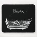 X-Ray Skeleton B&W Bath Time - Relax mousepads