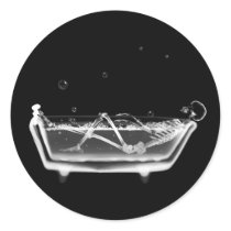 X-Ray Skeleton B&W Bath Time Stickers