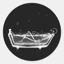 X-Ray Skeleton B&W Bath Time Stickers