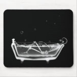 X-Ray Skeleton B&amp;W Bath Time Tub Mousepad