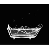 X-Ray Skeleton B&W Bath Time Tub photo sculptures by VoXeeD X-Ray Skeleton B&W Bath Time Tub photo sculptures