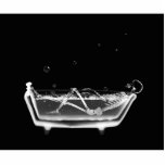 X-Ray Skeleton B&amp;W Bath Time Tub Photo Cut Out