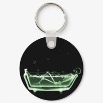 X-Ray Skeleton Bath Black Green keychains