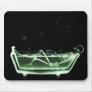 X-Ray Skeleton Bath Black Green Mousepads