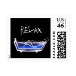 X-Ray Skeleton Bath Original Postage Stamps
